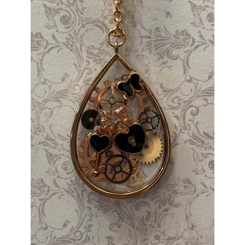 Steampunk Lock and key Necklace
